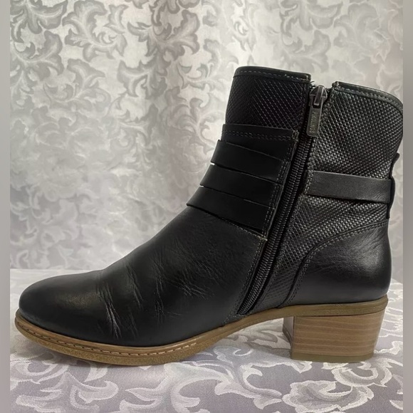 Pikolinos Zaragoza Mid Heel Ankle Boots With Buckles, Black Leather, Women’s 38 - Picture 9 of 16